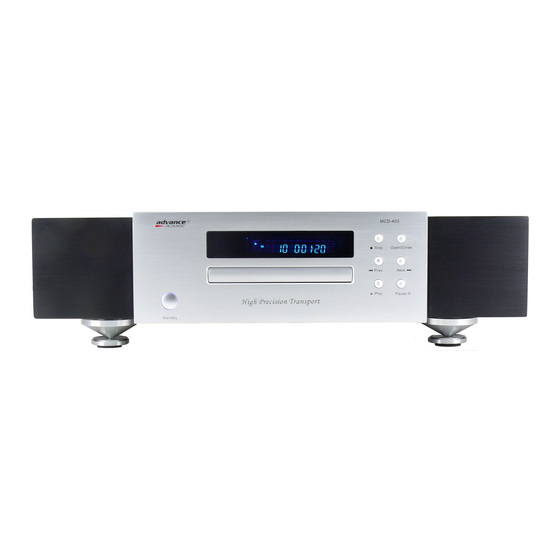 Advance acoustic MCD-403 Owner's Manual