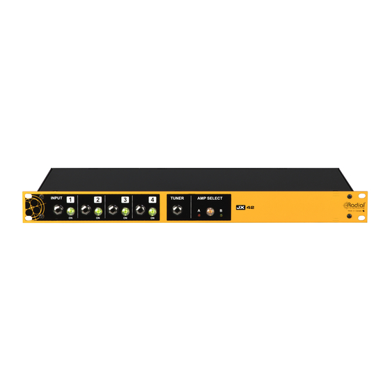 Radial Engineering X42 V2 Passive DI Box Manuals