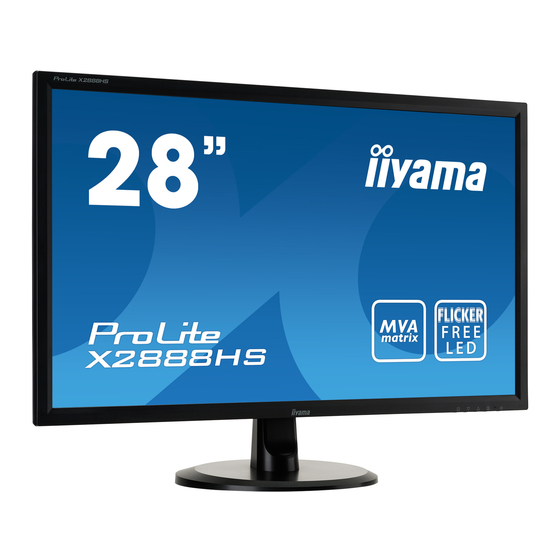 Iiyama ProLite X2888HS-B2 User Manual