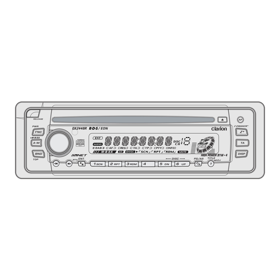 Clarion DXZ448R Owner's Manual