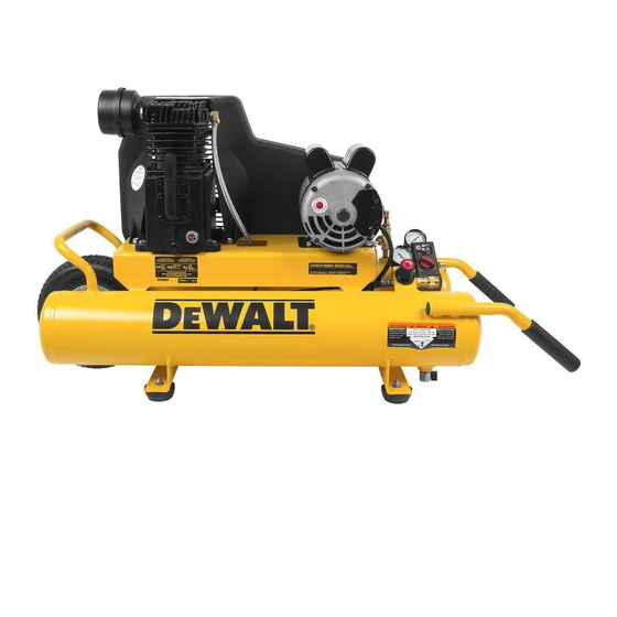 DeWalt Contractor's Electric Wheeled Portable Air Compressor D55170 Manuals