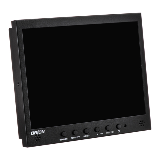 Orion 20.1 TFT-LCD MONITOR Installation And User Manual