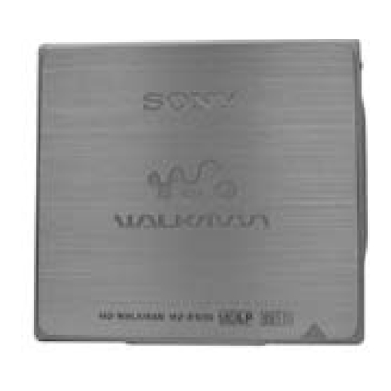 Sony MZ-E900 Service Manual
