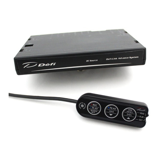 Defi -Link Advance Operation Manual