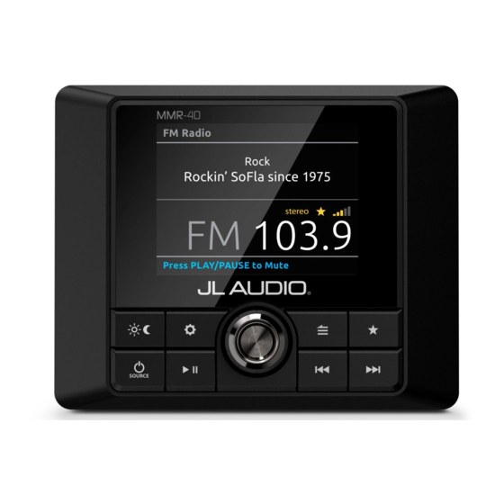 JL Audio MMR-40 Quick Start Manual