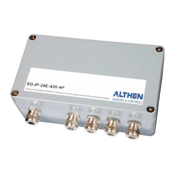 ALTHEN SG-IP-12E 4P Series Manual