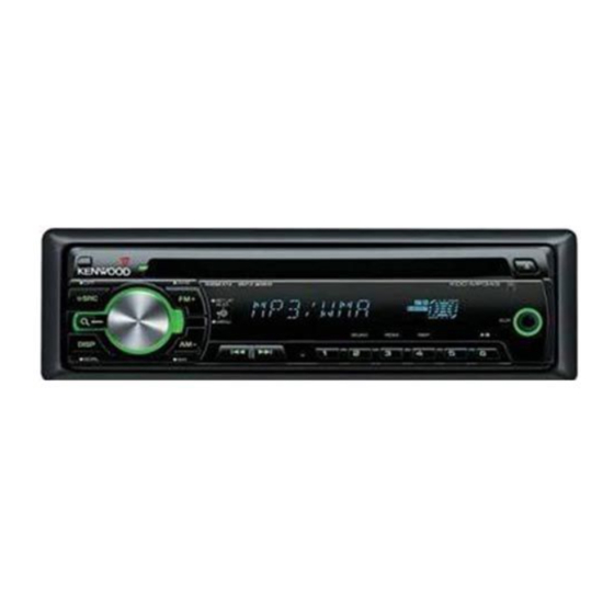 Kenwood KDC-MP343 Instruction Manual