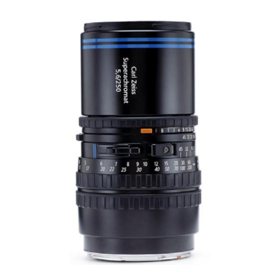 Hasselblad Sonnar Superachromat CFE 5.6/250 Specification Sheet