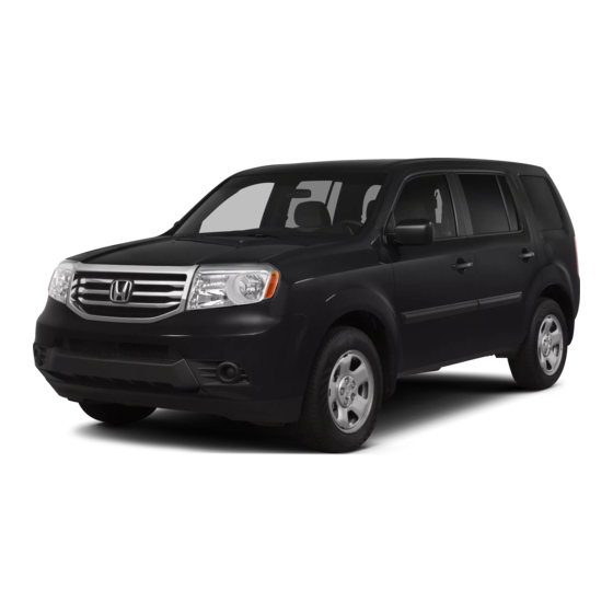 Honda 2013 Pilot Touring Reference Manual