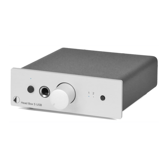 Pro-Ject Audio Systems Box S USB Instructions For Use