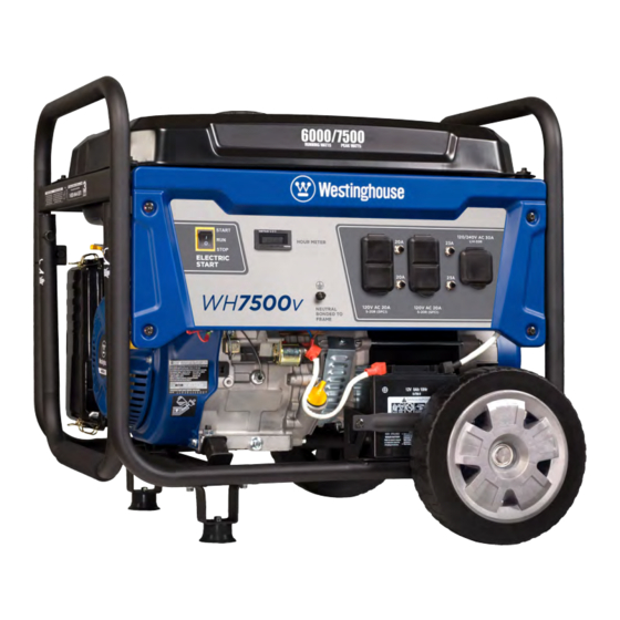 Westinghouse WH7500v Quick Start Manual