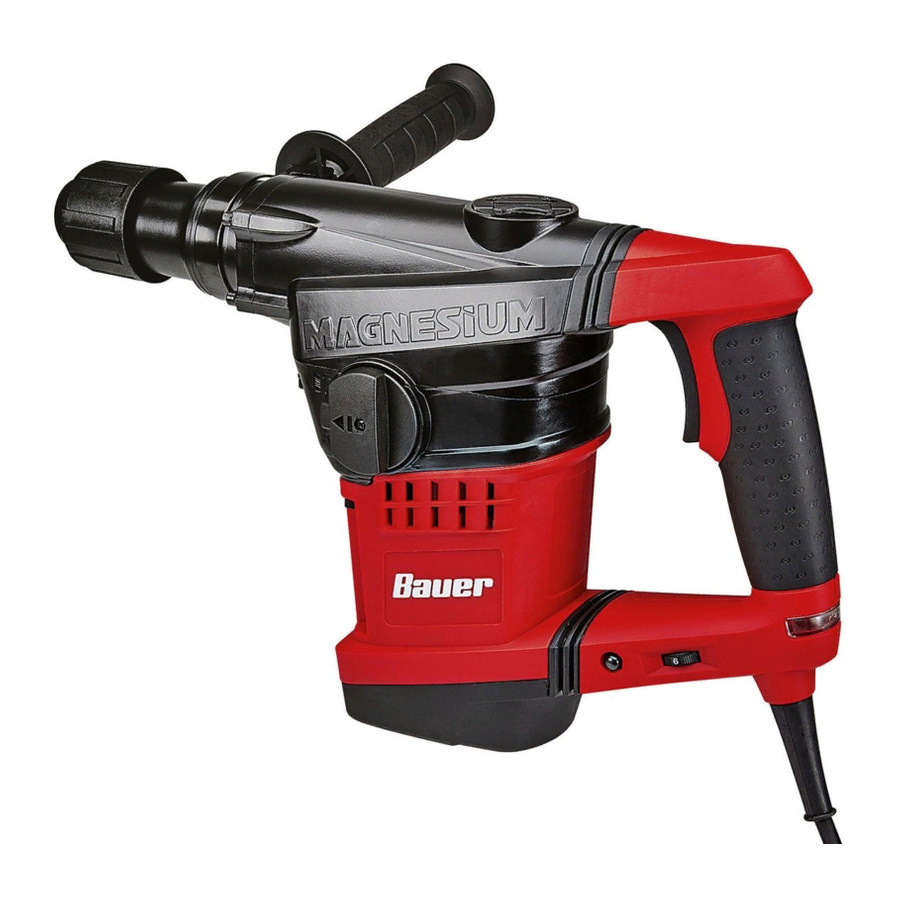 Bauer 1643E-B, 64425 - 1-9/16 in. SDS-MAX Pro Rotary Hammer Manual