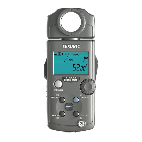 Sekonic PRODIGI COLOR C-500R Operating Manual