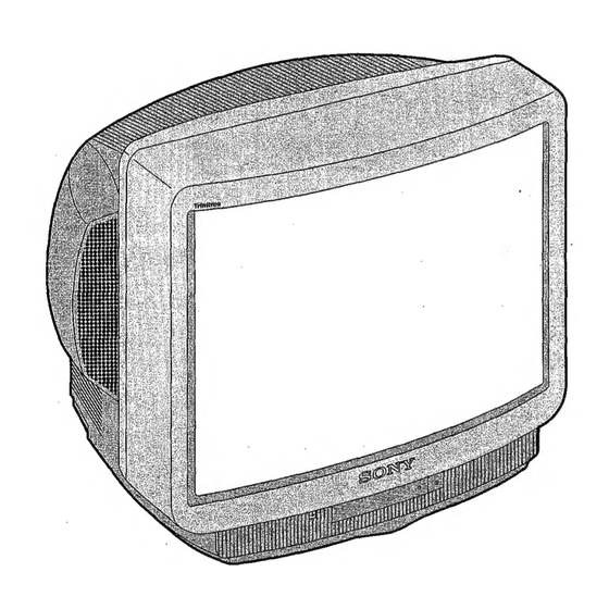 Sony TRINITRON KV-X2102U Manuals