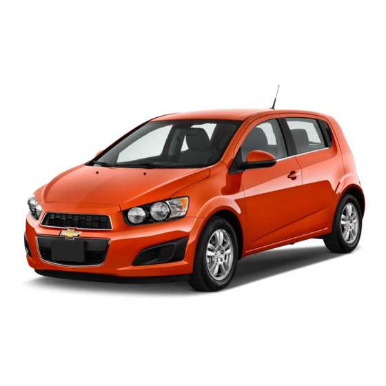 Chevrolet Sonic 2014 Getting To Know Manual