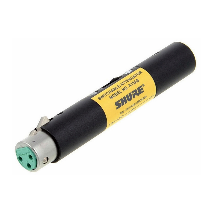 Shure A15AS User Manual