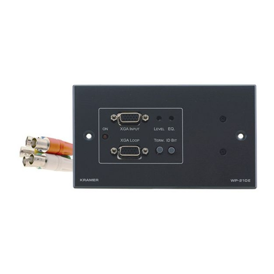 Kramer WP-210E User Manual