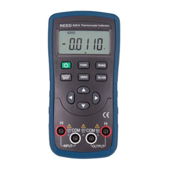 Reed Instruments R2810 Instruction Manual