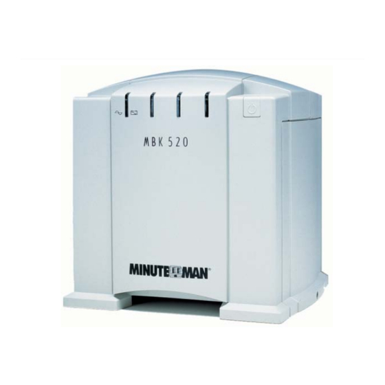 Minuteman MBK Series Quick Start Manual