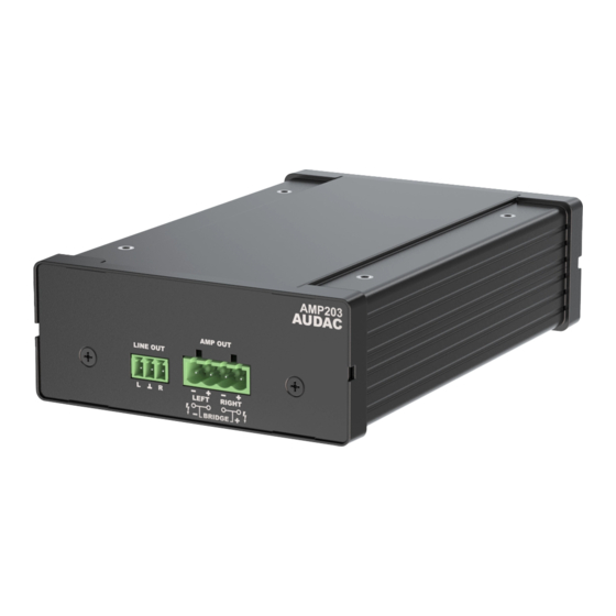 AUDAC Dante AMP203LO Manuals