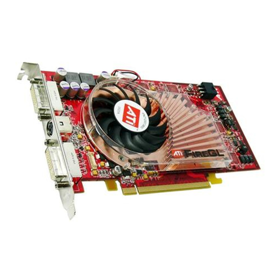 ATI Technologies V7100 - 100-505090 FireGL 256MB GDDR3 SDRAM PCI Express x16 Graphics Card Manuals