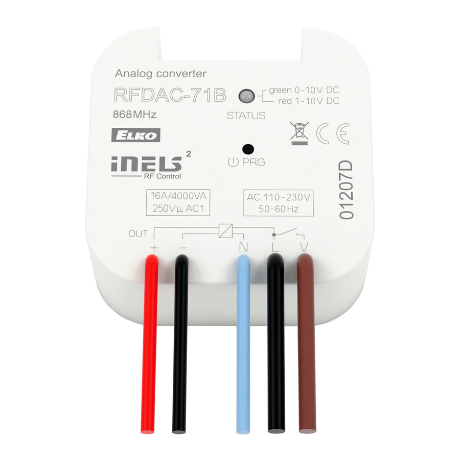 Elko iNELS RF Control RFDAC-71B Manual