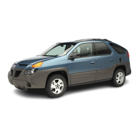 Pontiac 2001 Aztek Owner's Manual