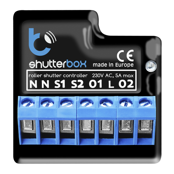 BleBox shutterbox User Manual