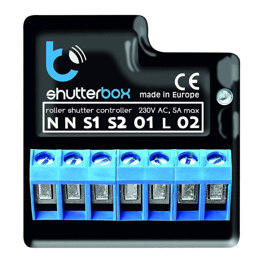 Blebox shutterbox - Electric Shutter Controller Manual