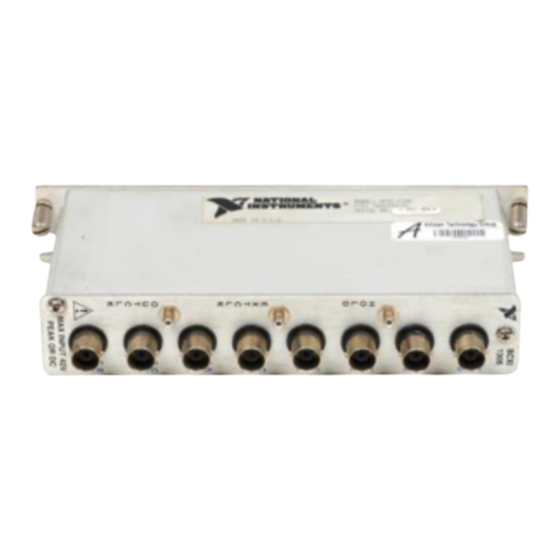 National Instruments SCXI -1305 Installation Manual
