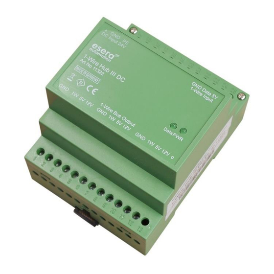 esera automation Auto-E-Connect 1-WIRE HUB III DC User Manual