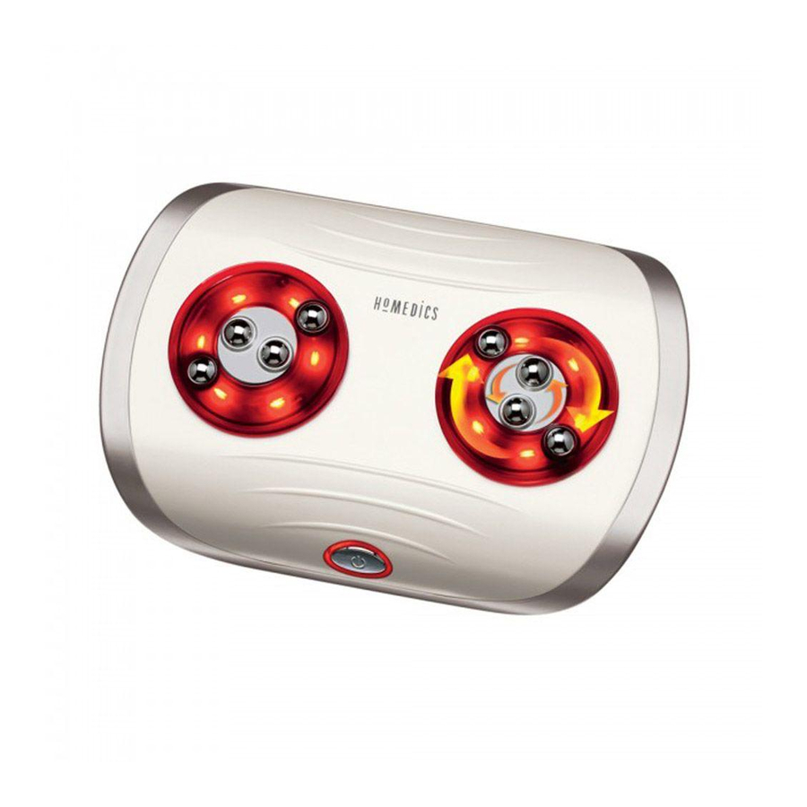 HoMedics Shiatsu Foot Massager Instruction Manual And Warranty