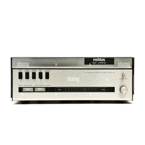 Revox A76 Service Manual