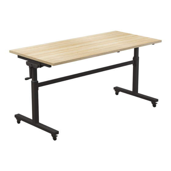 OLG AXIS HEIGHT ADJUSTABLE FLIP TABLE Assembly Instructions Manual
