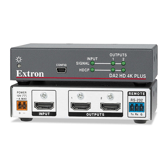 Extron electronics HDMI DA2 Setup Manual