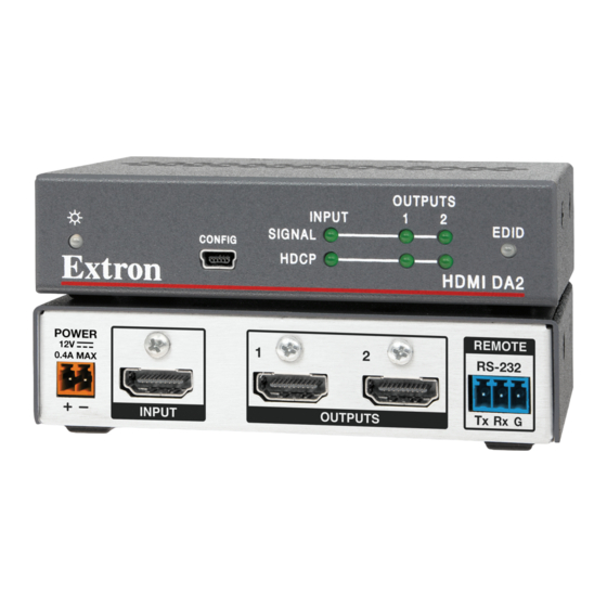 Extron electronics HDMI DA2 User Manual