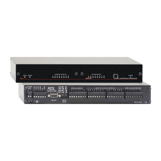 RDL SYS-CS1 Manual