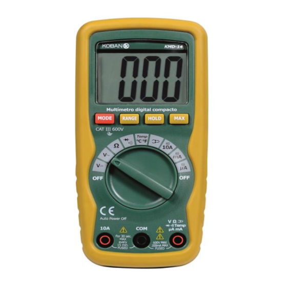 koban KMD-14 Operating	 Instruction