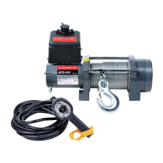 Comeup Winch GTD-800 Manual