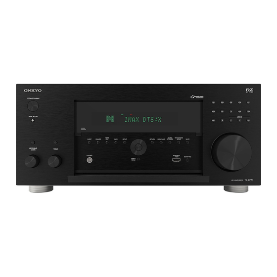 Onkyo TX-RZ70 Initial Setup Manual