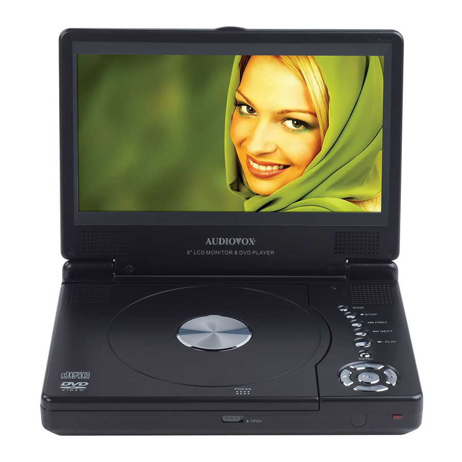 Audiovox D1809 - DVD Player - 8 Manuals