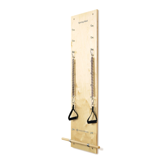 Merrithew Spring Wall Owner's Manual