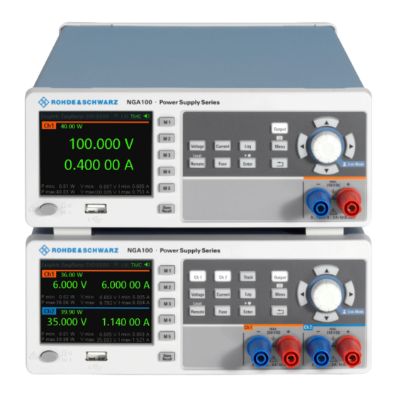 Rohde & Schwarz R&S NGA100 User Manual