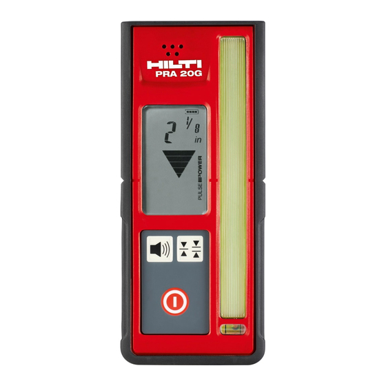 Hilti PRA 20G Operating Instructions Manual