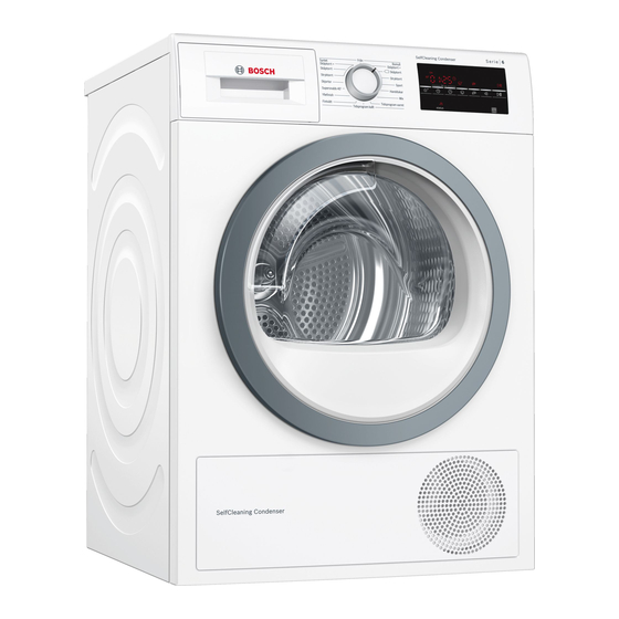 Bosch WTW854S9SN Tumble Dryer Manuals