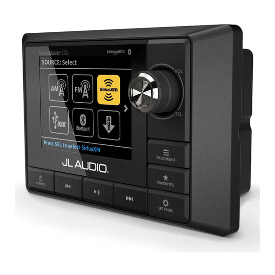 JL Audio MediaMaster 100s Owner's Manual