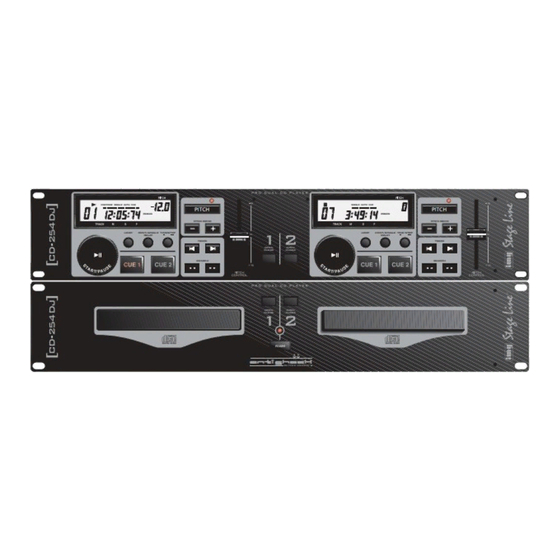 IMG STAGELINE CD-254DJ Dual CD Player Manuals