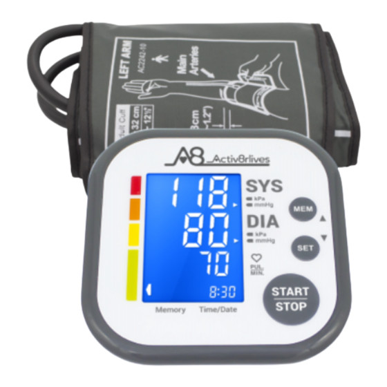 Activ8rlives Blood Pressure3 Monitor Manuals