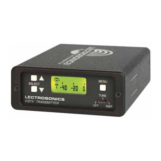 Lectrosonics IFBT4/X Instruction Manual