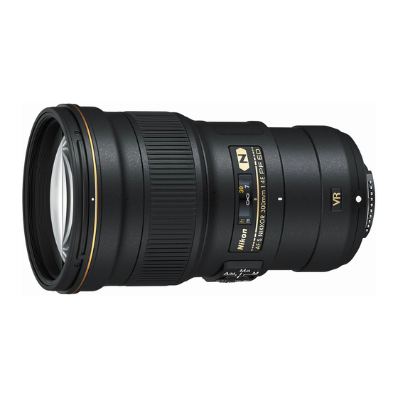 Nikon AF-S NIKKOR 300mm f/4E PF ED VR User Manual